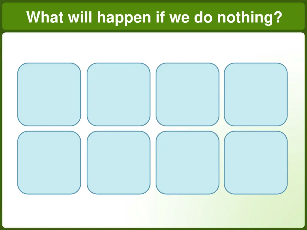 what will happen if we do nothing