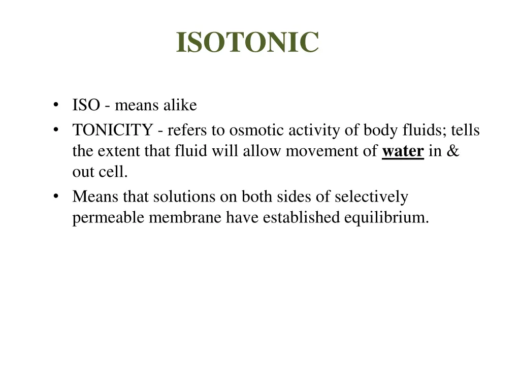 isotonic