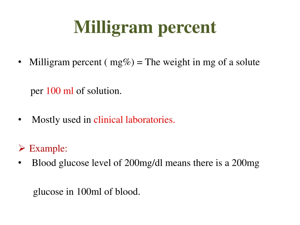 milligram percent