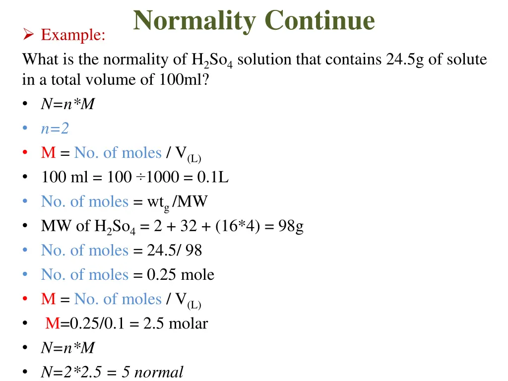 normality continue