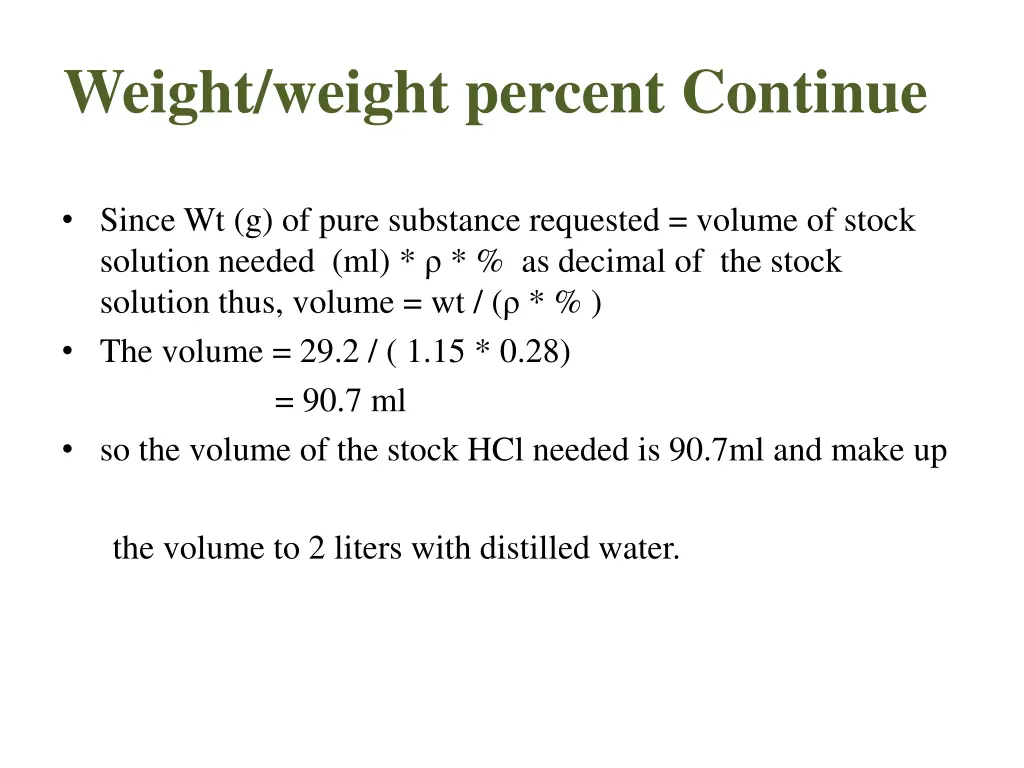 weight weight percent continue 1