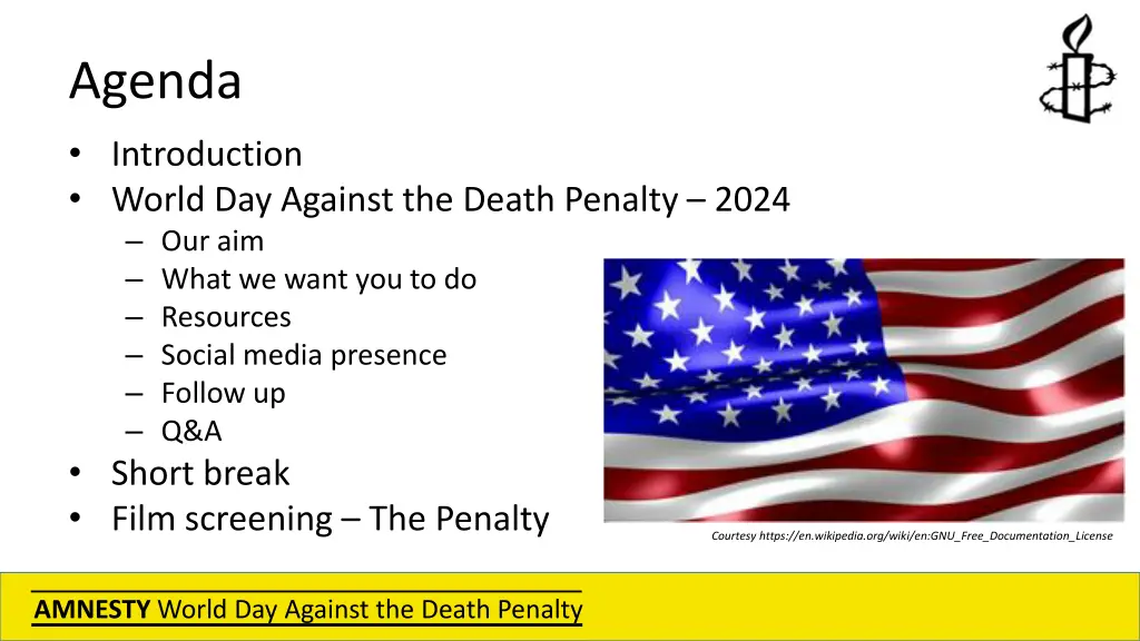 agenda introduction world day against the death