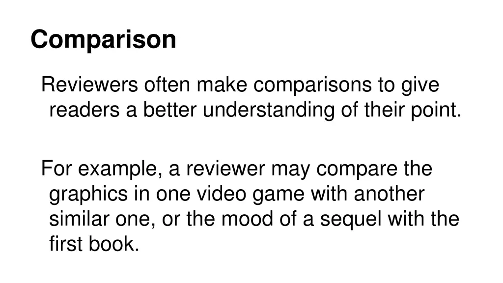 comparison