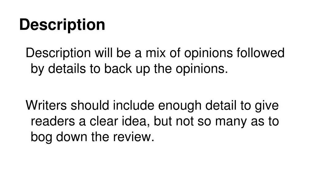 description