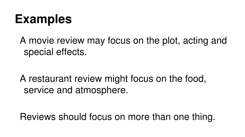 examples