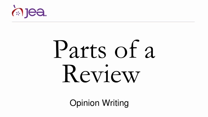 parts of a review