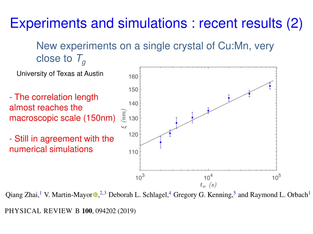 experiments and simulations recent results 2