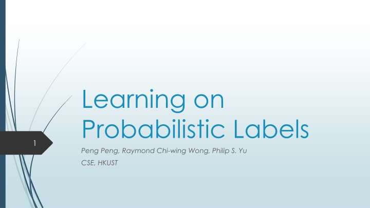 learning on probabilistic labels peng peng