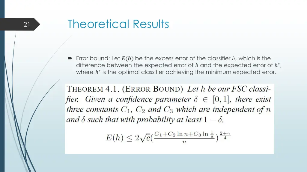 theoretical results