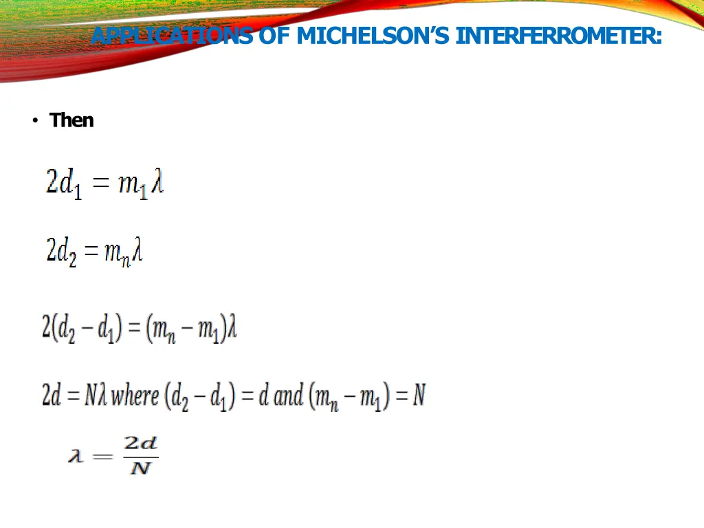 applications of michelson s interferrometer 1