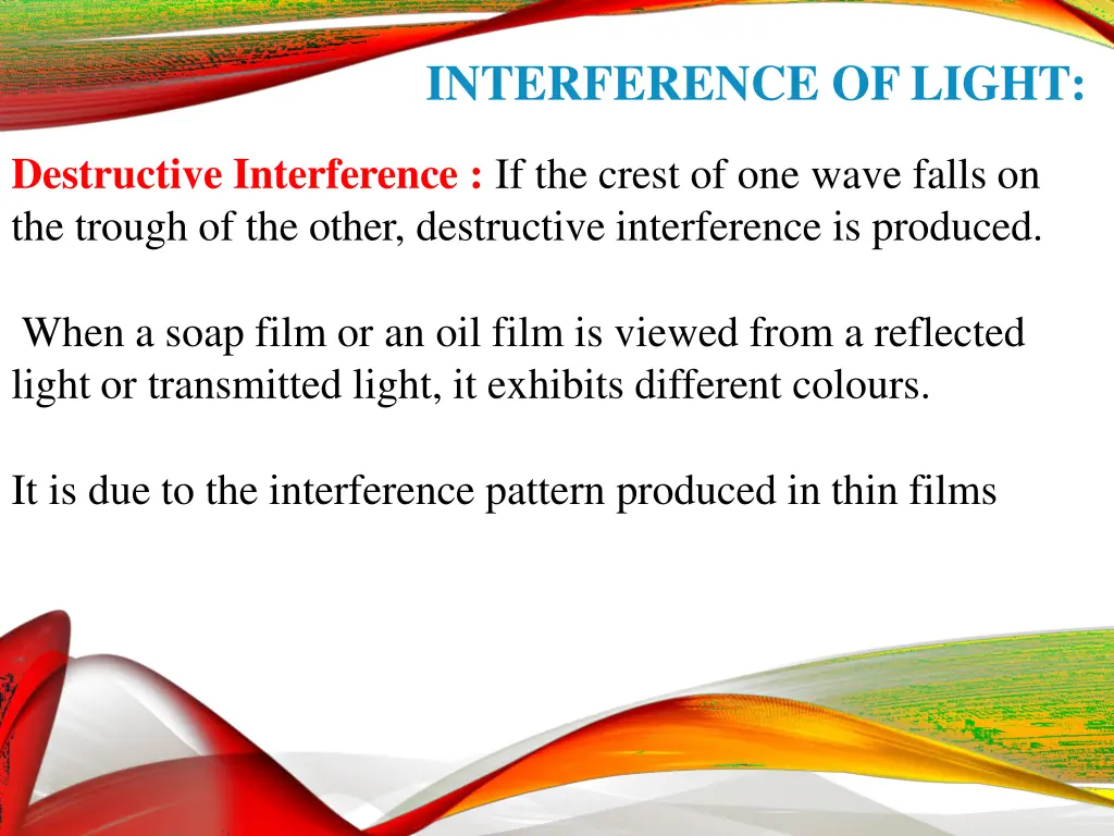 interference oflight