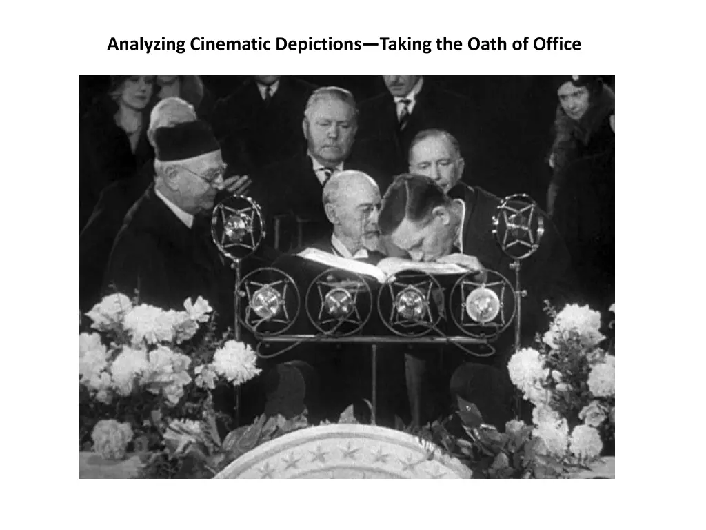 analyzing cinematic depictions taking the oath