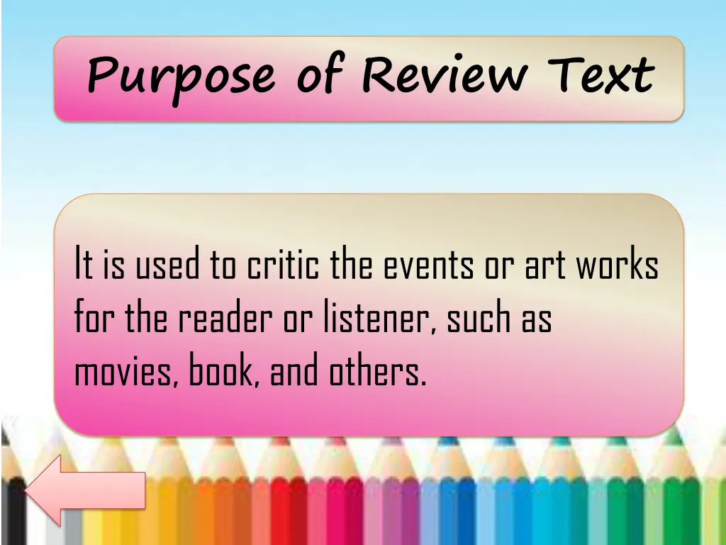 purpose of review text