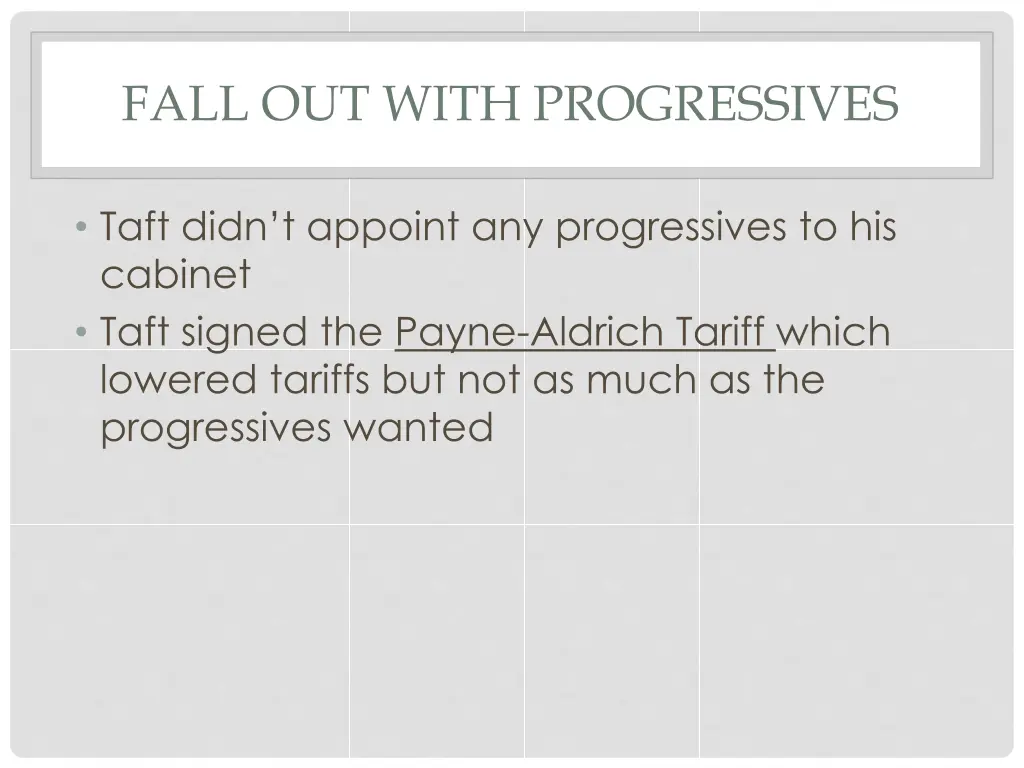 fall out with progressives