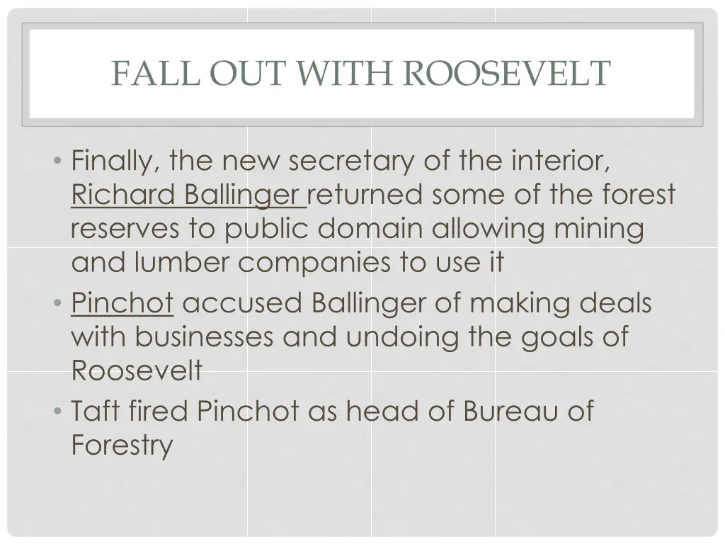 fall out with roosevelt