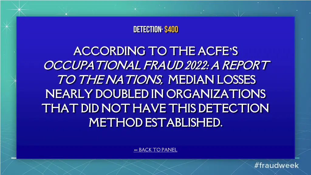 according to the acfe according to the acfe 1