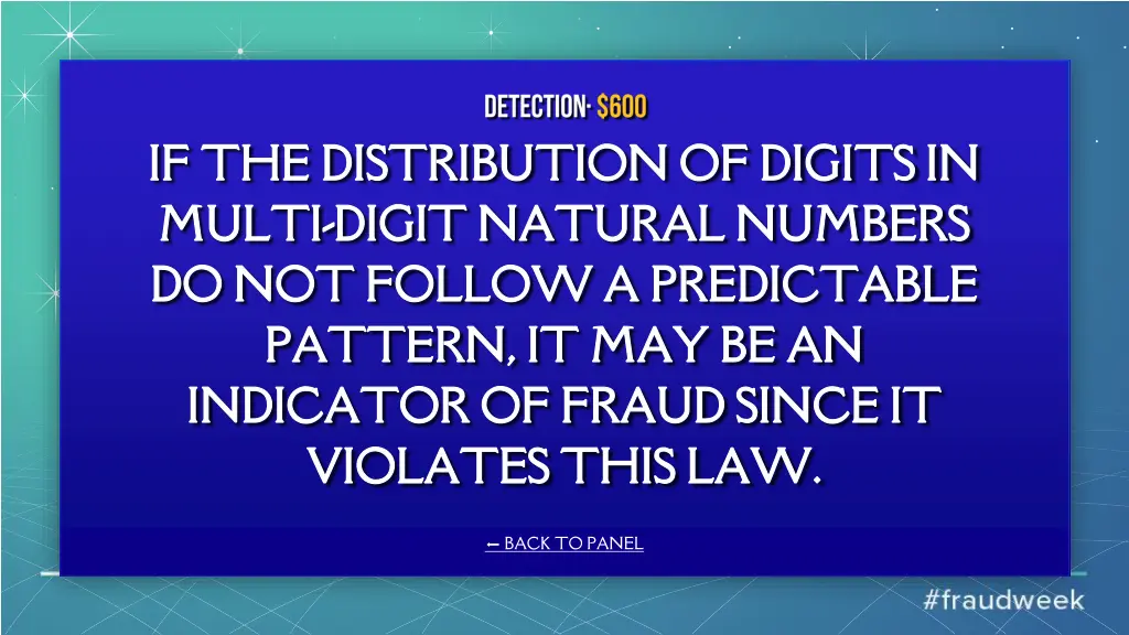 if the distribution of digits