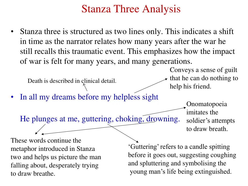 stanza three analysis