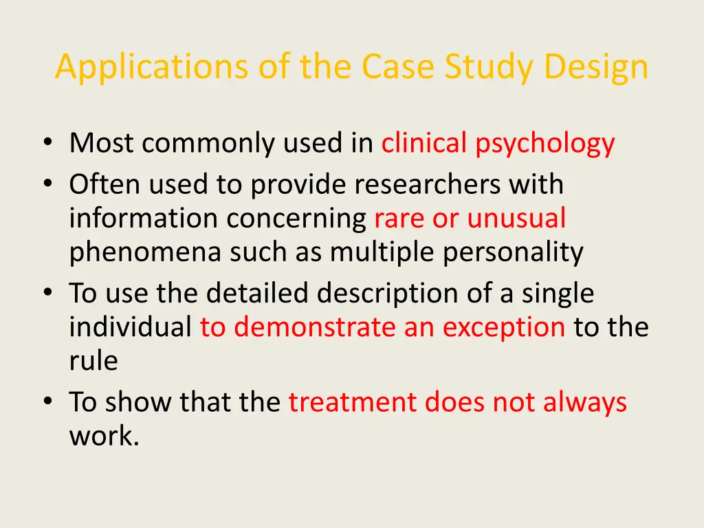 applications of the case study design