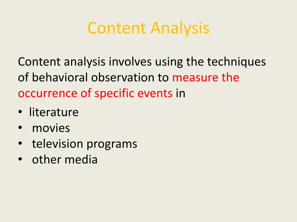 content analysis