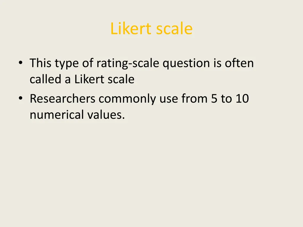 likert scale