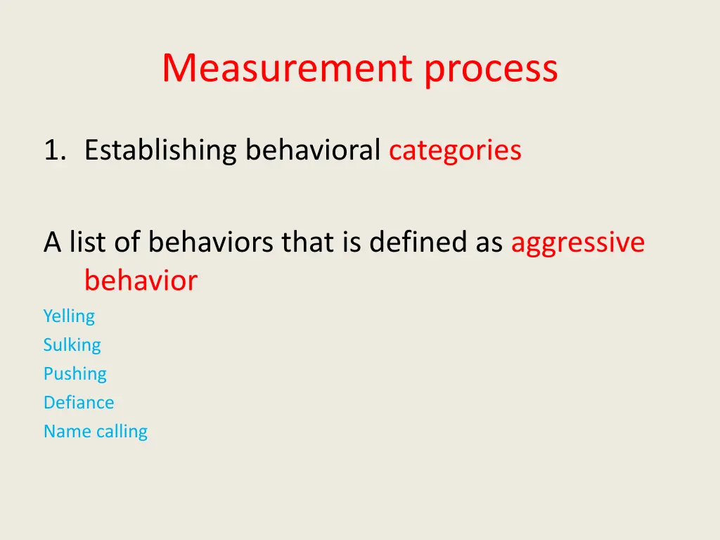 measurement process