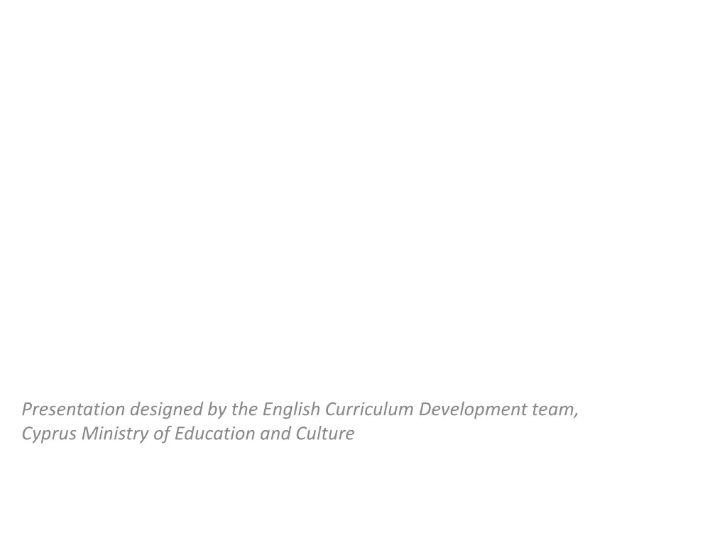 presentation designed by the english curriculum