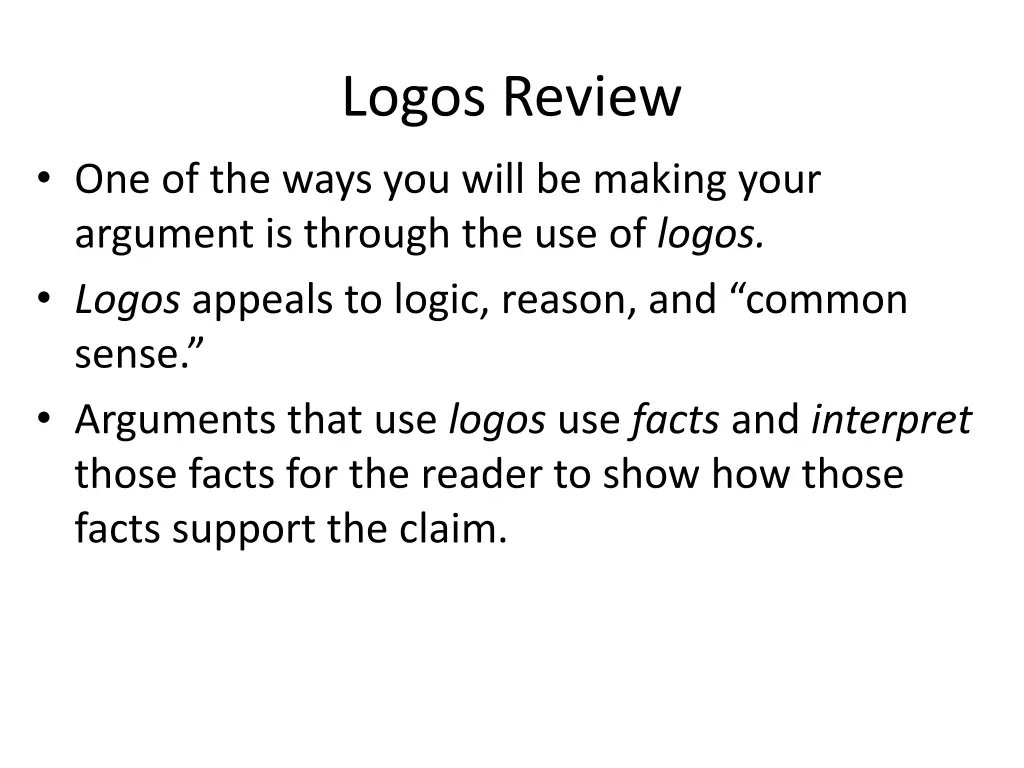 logos review