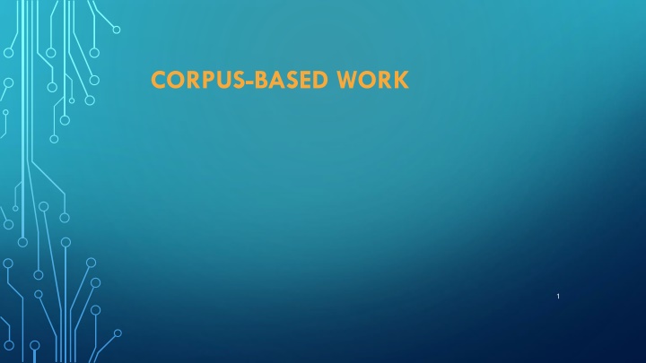 corpus based work