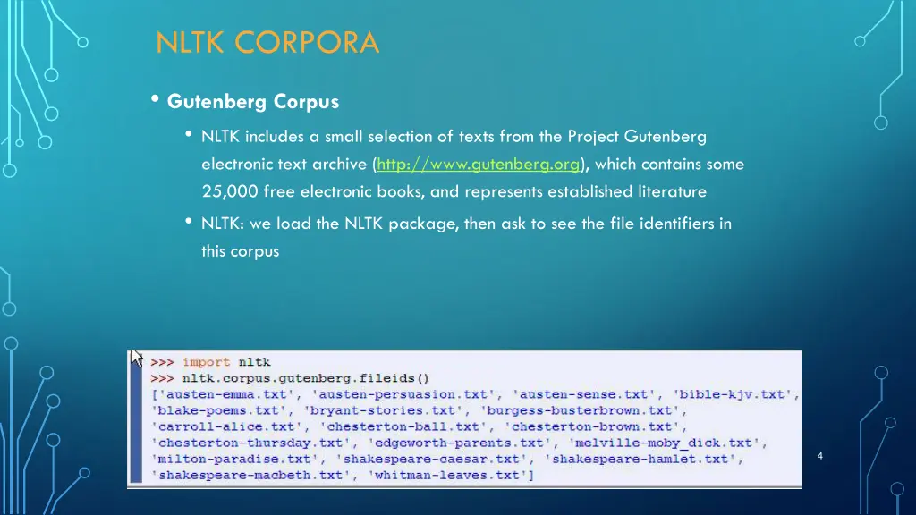 nltk corpora
