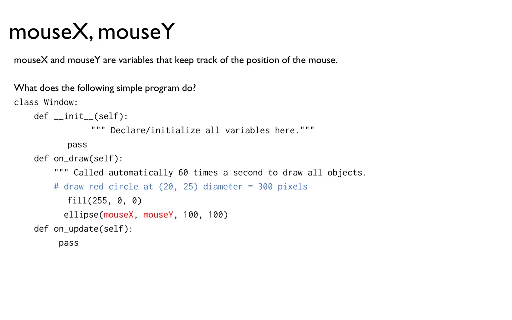 mousex mousey