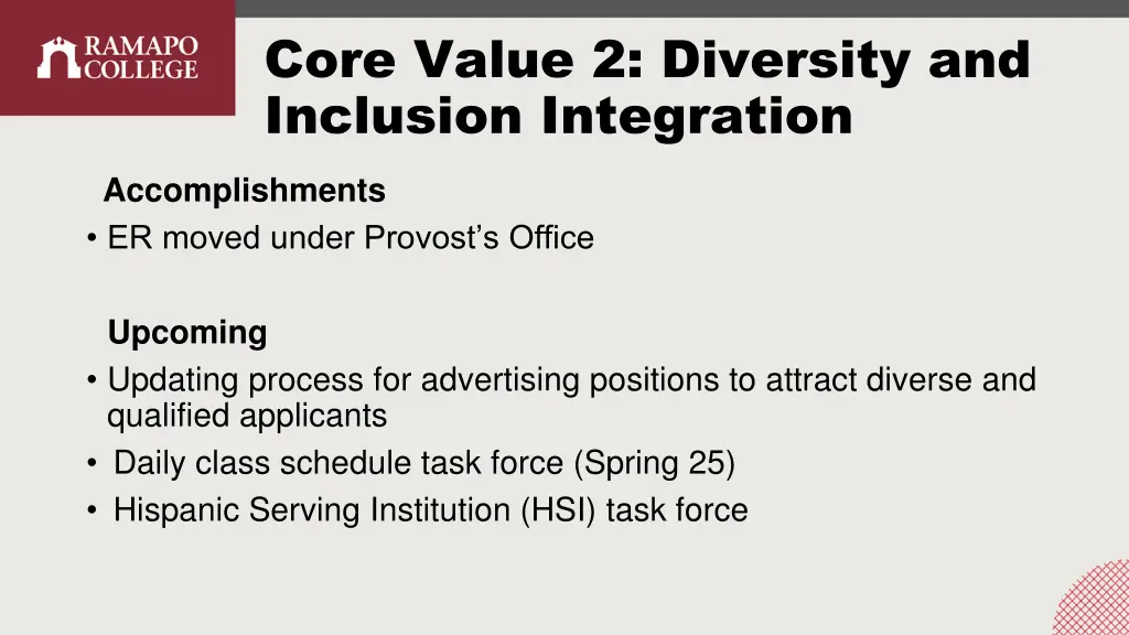 core value 2 diversity and inclusion integration