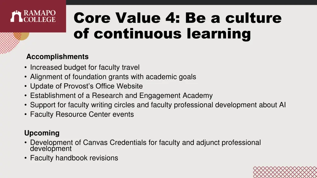 core value 4 be a culture of continuous learning