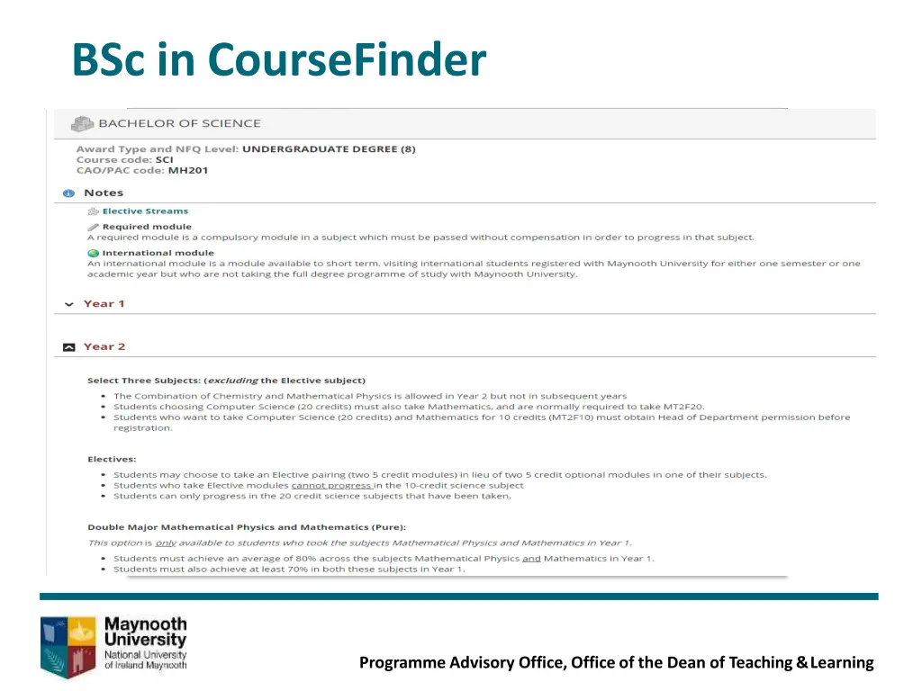 bsc in coursefinder