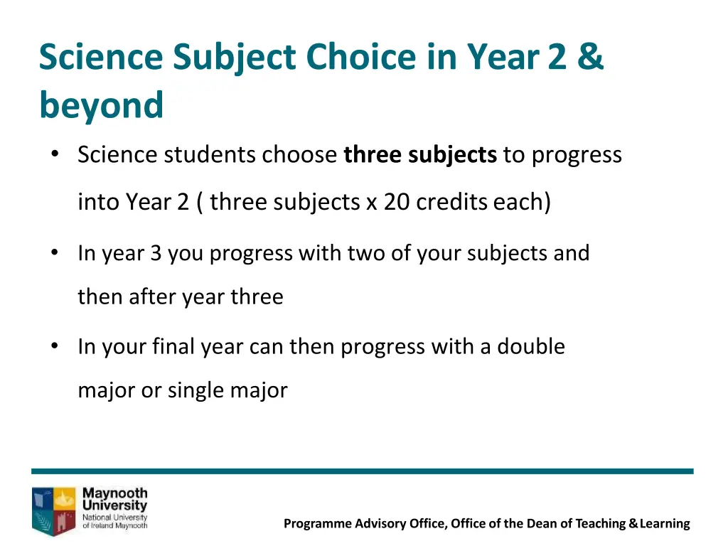 science subject choice in year 2 beyond science