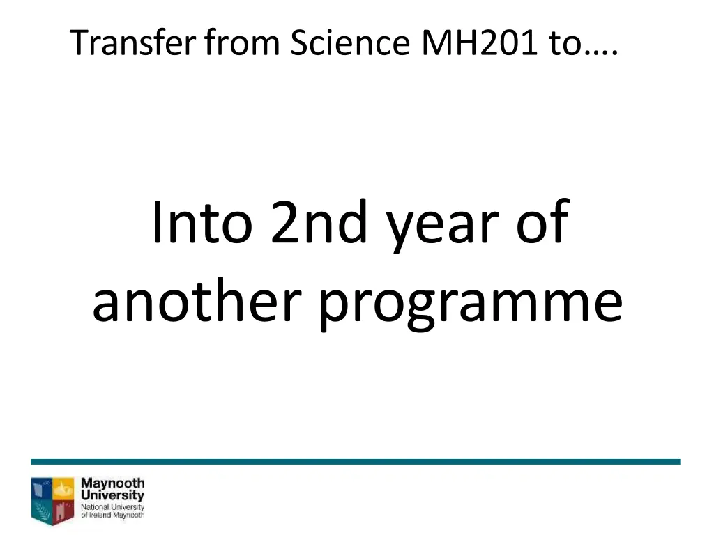 transfer from science mh201 to