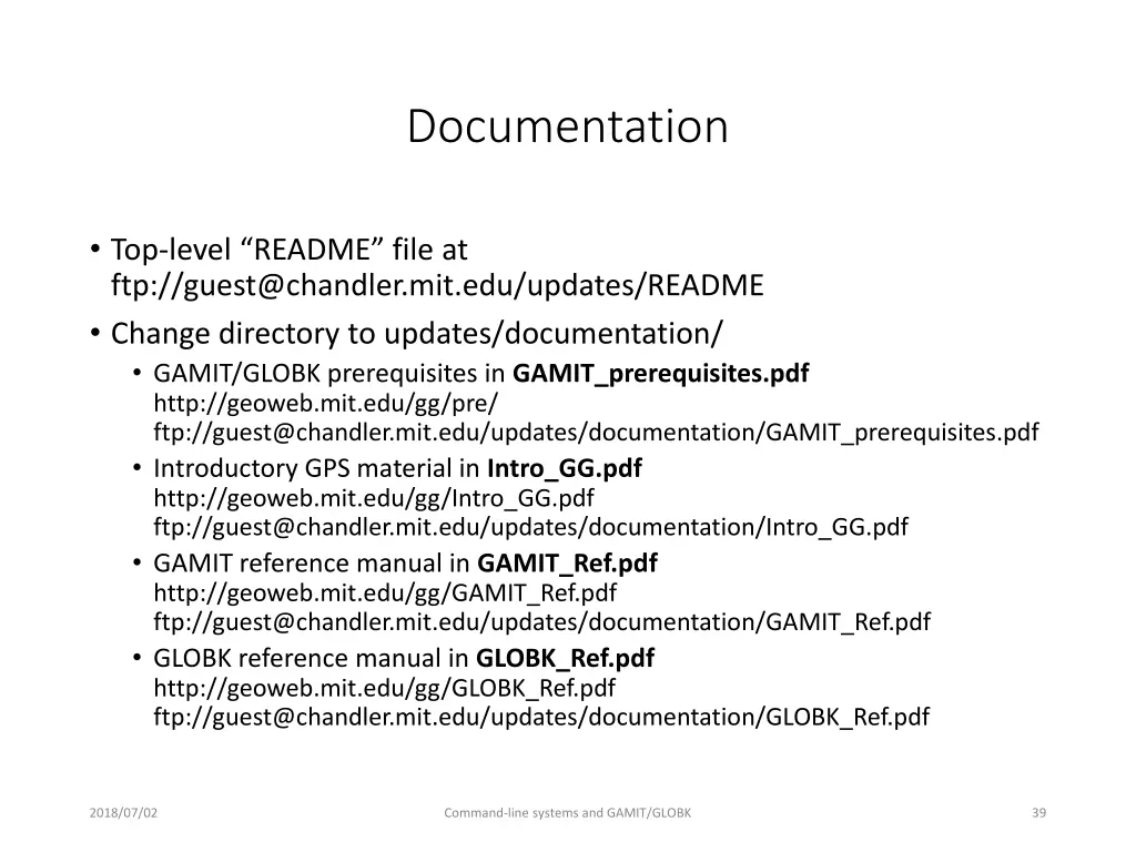 documentation