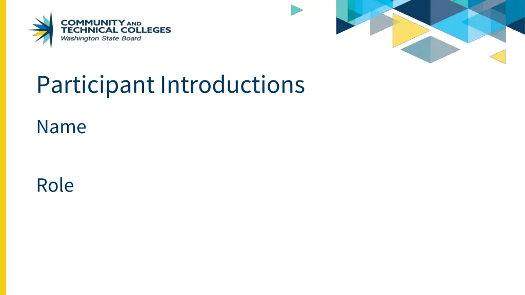participant introductions