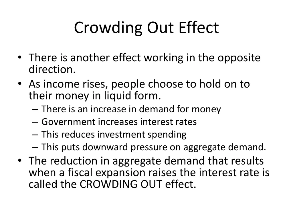 crowding out effect