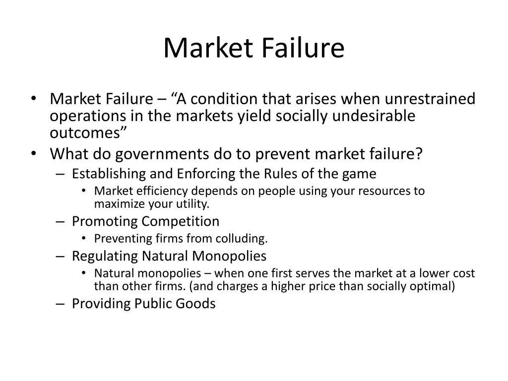 market failure