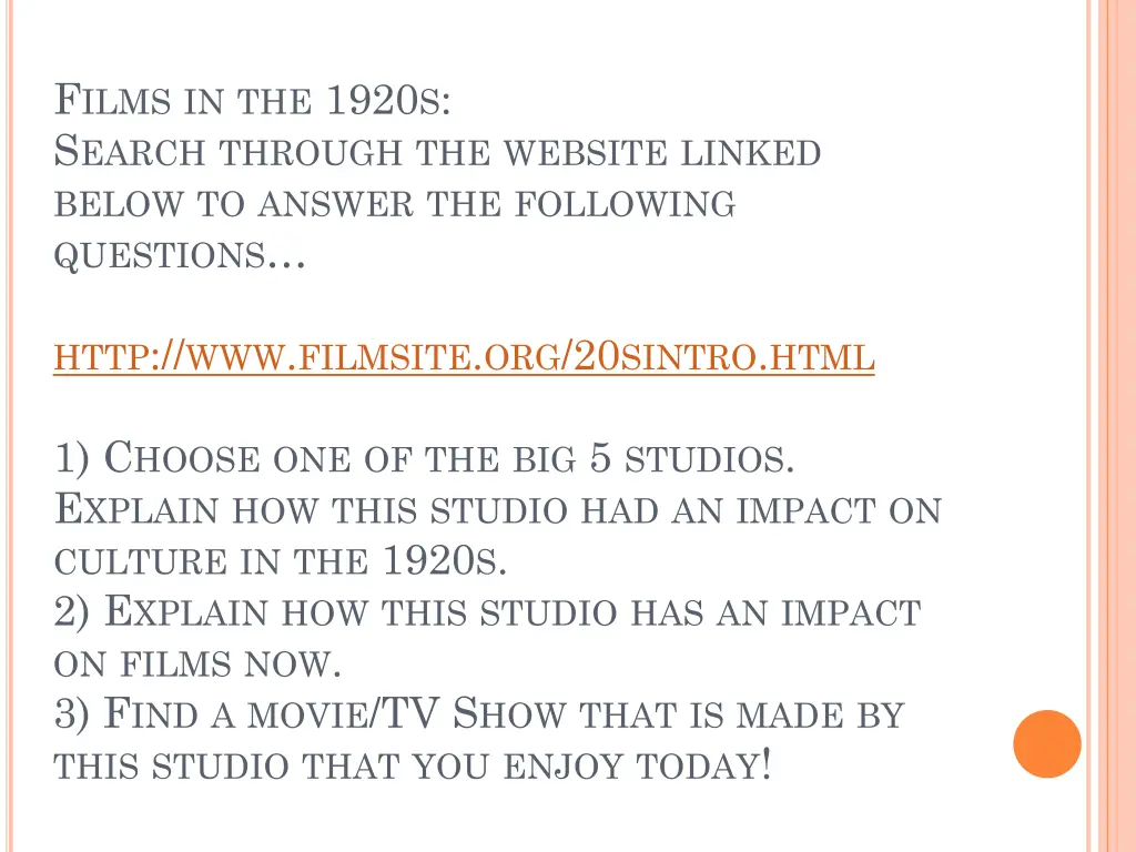 f ilms in the 1920 s s earch through the website