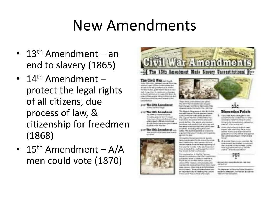 new amendments