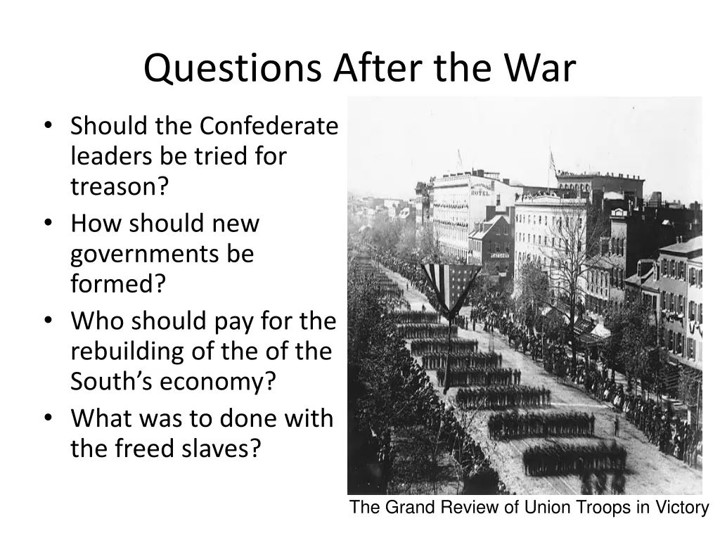 questions after the war