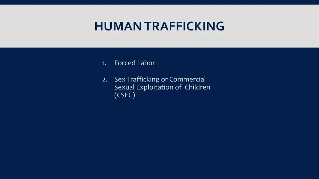 human trafficking