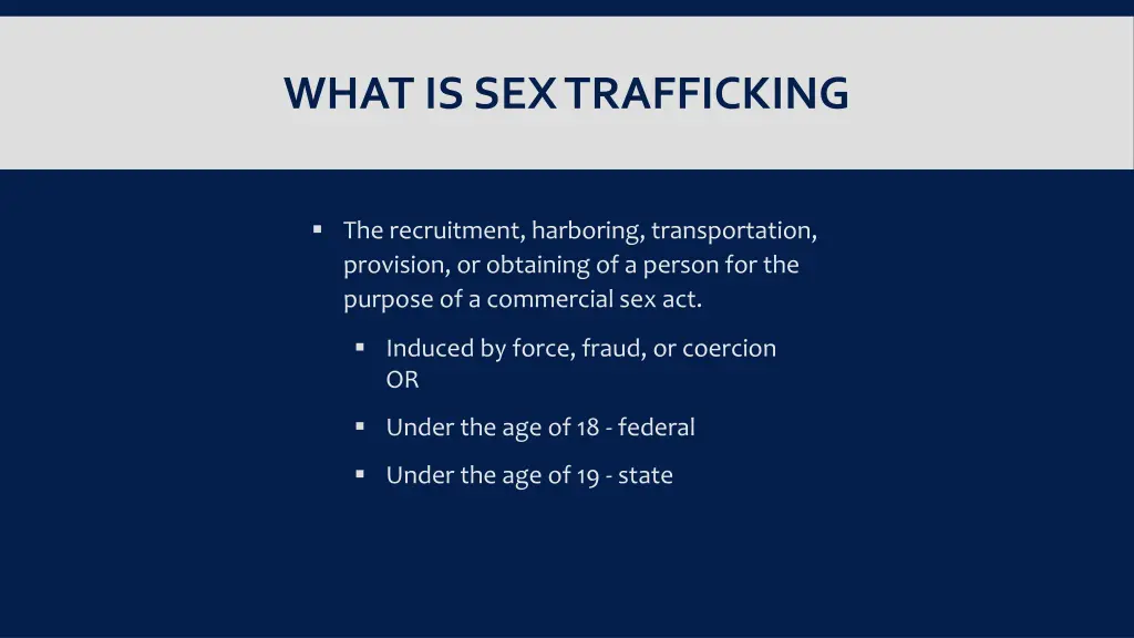 what is sex trafficking