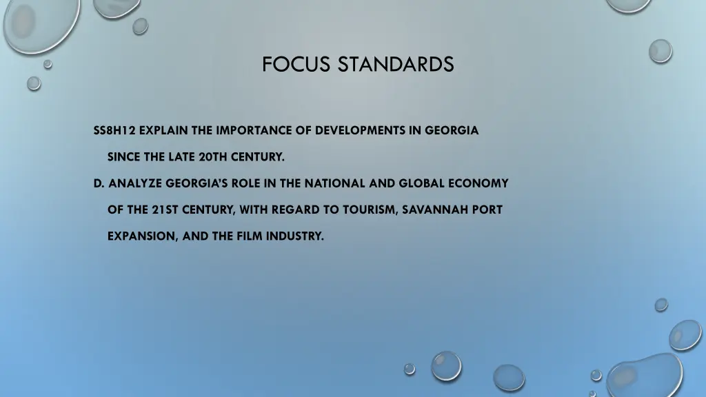 focus standards