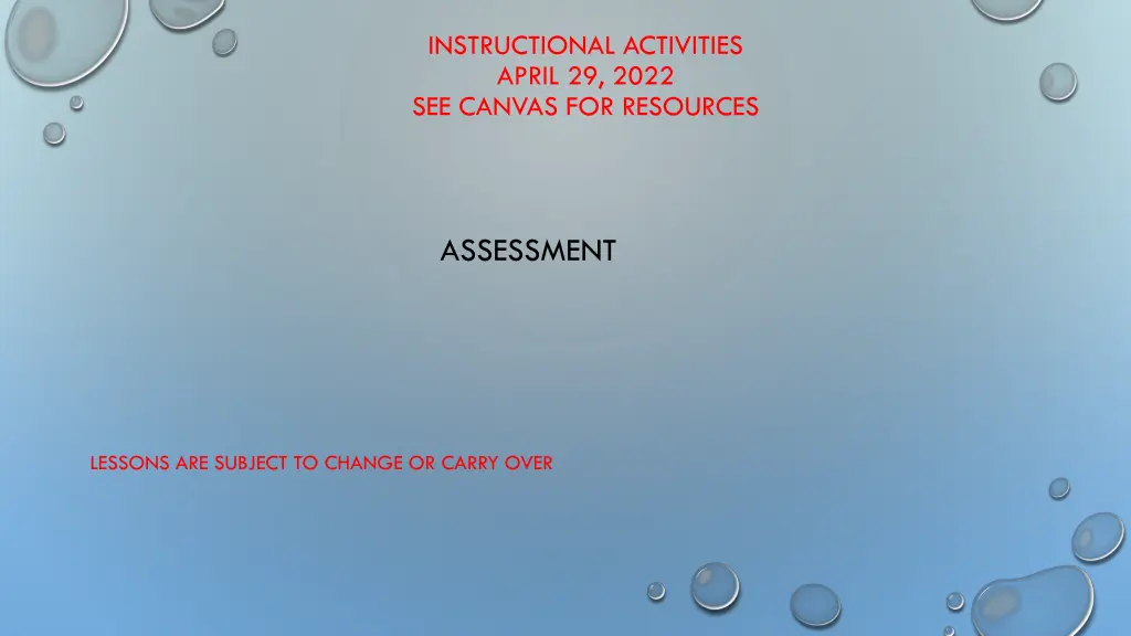 instructional activities april 29 2022 see canvas