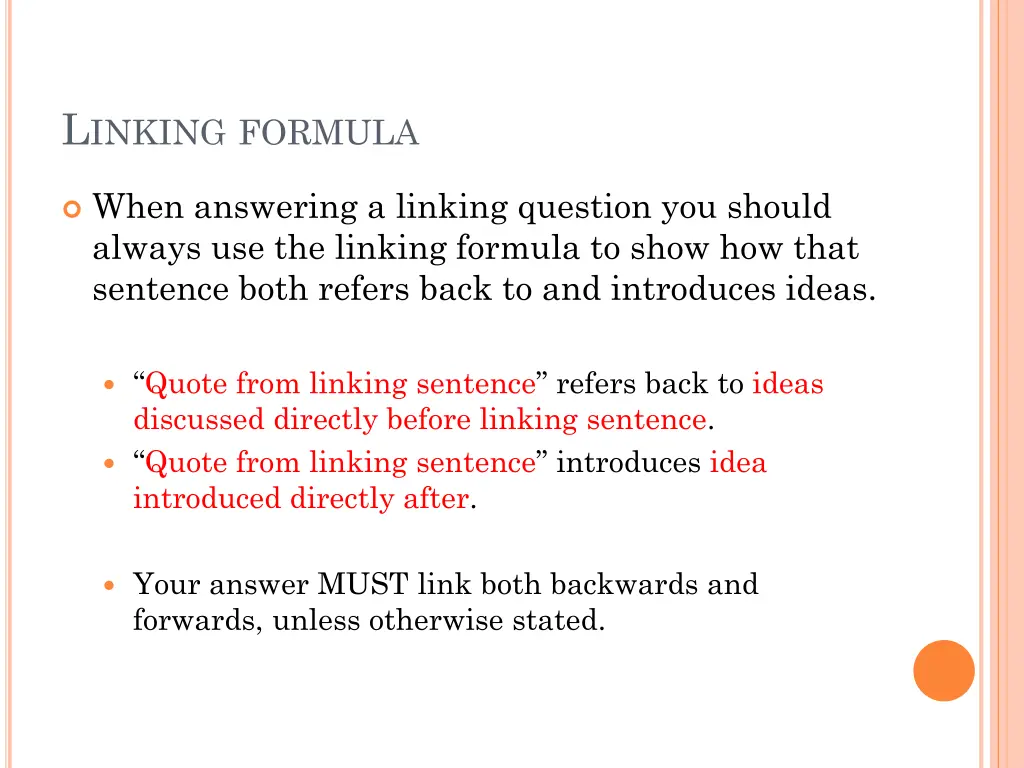 l inking formula
