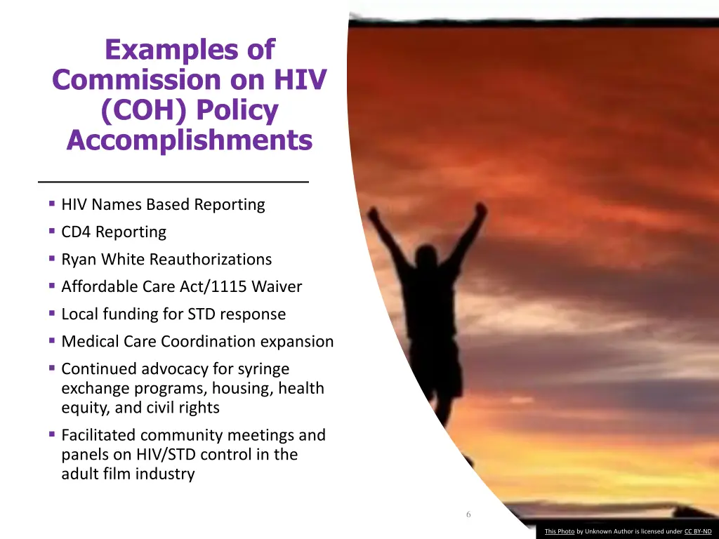 examples of commission on hiv coh policy