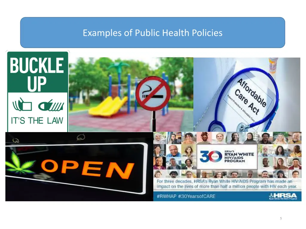 examples of public health policies